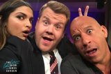 Deepika Padukone teaches James Corden How it is done - the Lungi Dance as Vin Diesel sits excited