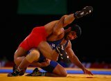 Indian wrestling champion Sushil Kumar who bagged gold at Commonwealth 2014