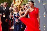 The ever-glamourous Priyanka Chopra smiled for the paparazzi and posed and twirled to show off her dress 