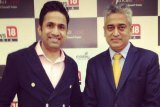 Editor-in-Chief of IBN18 Network, Rajdeep Sardesai (right) in London to launch News18 India