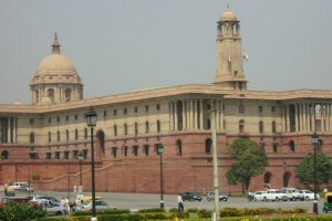 Indian Parliament building in New Delhi where new ministers took oath