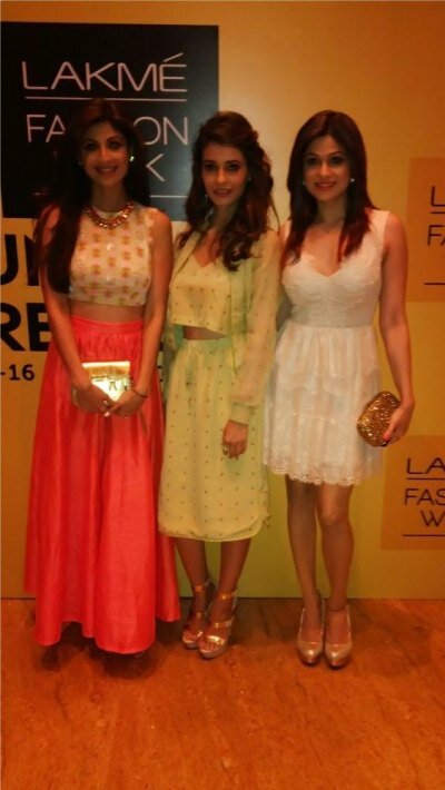 Actor-producer Shilpa Shetty attended LIFW with sister Shamita and Dishkiyaoon actress Ayesha Khanna