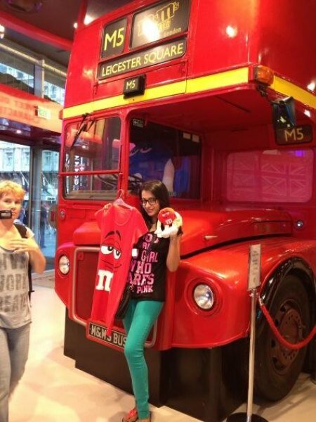 Trisha krishnan at M&M World candy shop in Leicester Square