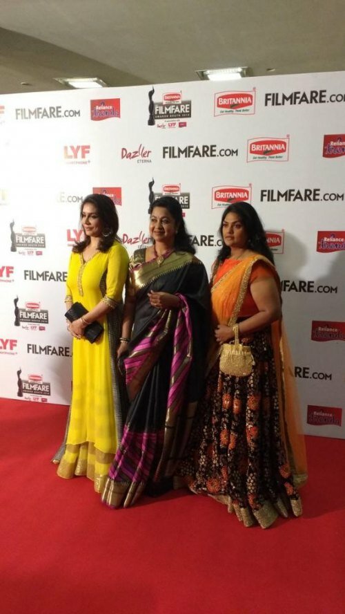 Actress Radhika along with Lissy and Nirosha at the red carpet