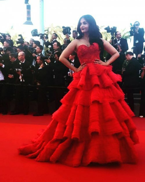 Aishwarya Rai Bachchan in red at Cannes 2017