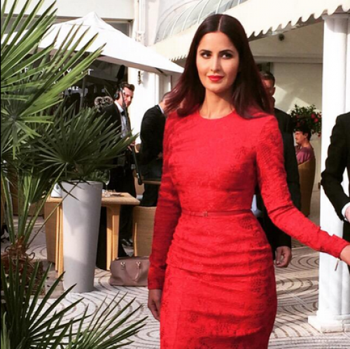 Katrina Kaif impresses on Day 2 with her hot red laced gown from Elie Saab collection