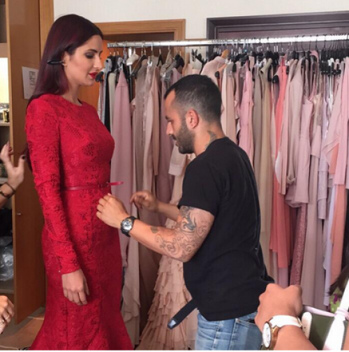 Katrina Styled by stylist Michael Angel for her second day at Cannes Film Festival