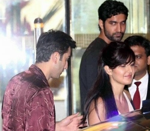 Ranbir Kapoor and beau Katrina Kaif arrived together for Arjun Kapoor's party