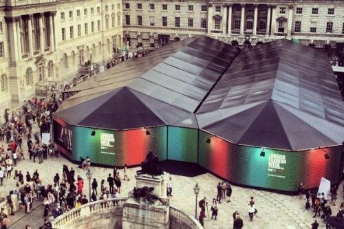 London Fashion Week LFW kicked off on 14 September. Here's a view of the Courtyard at Somerset House