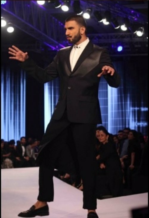 Ranveer Singh added quirkiness to the traditional ramp as showstopper at GQ Fashion Nights