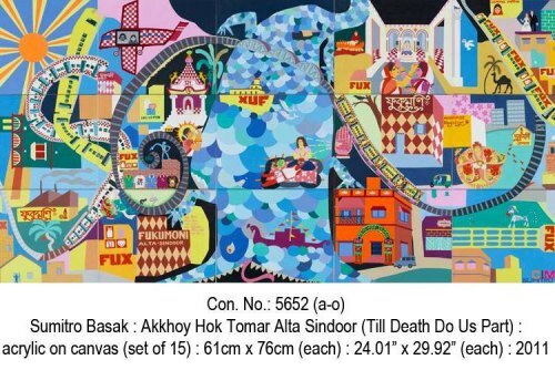 Sumitro Basak artwork - Till Death Do US Part - on display at STRARTA Art Fair