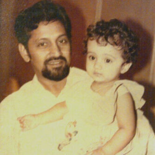 Baby Trisha Krishnan with her father