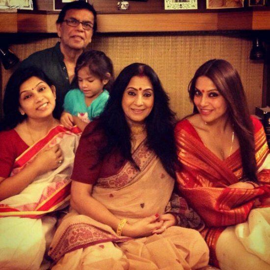 Bipasha Basu with her family including mother in Kolkata for Durga Puja celebration