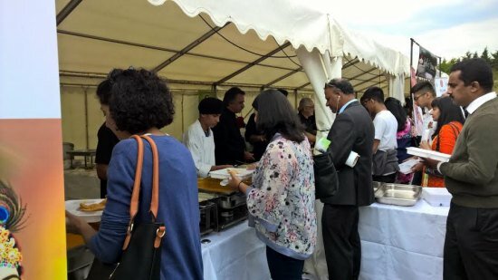 Enthusiasts queue up for free Indian food at the Gymkhana club osterley
