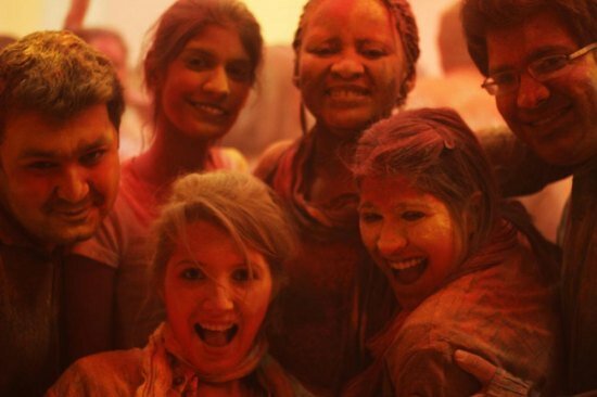 Britons celebrating Holi and Rangpanchami at Dishoom's Holi party 2013 in London's trendy Shoreditch