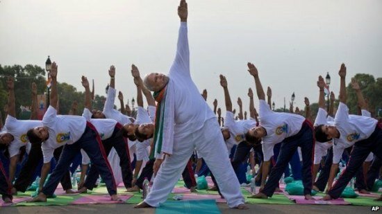 Indian PM Narendra Modi leads International Yoga Day events on June 21 2015