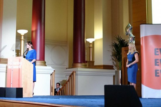 Kate delivered a talk at BMA in London on Tuesday in her Saloni Lodha blue dress