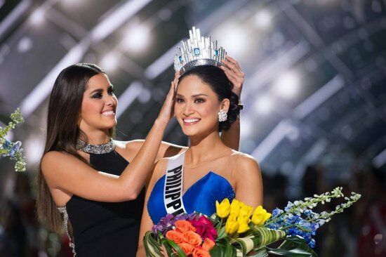 Miss Philippines - the real and final winner of Miss Universe 2015 being crowned at the event in Las Vegas