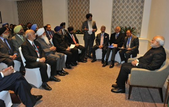 Modi interacts with the Punjabi and Sikh communities in London and praise their contributions to both countries