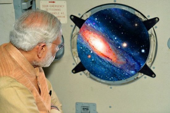 Another photo mocking PM Modi on intergalactic tour searching for solar energy