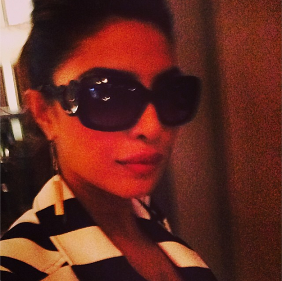 Priyanka tweeted a picture of herself ahead of the occasion