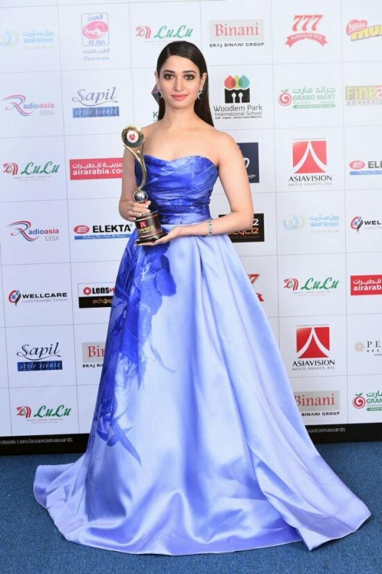 amannaah Bhatia won the Best Actress award for her performance in the Tamil film Dharmadurai