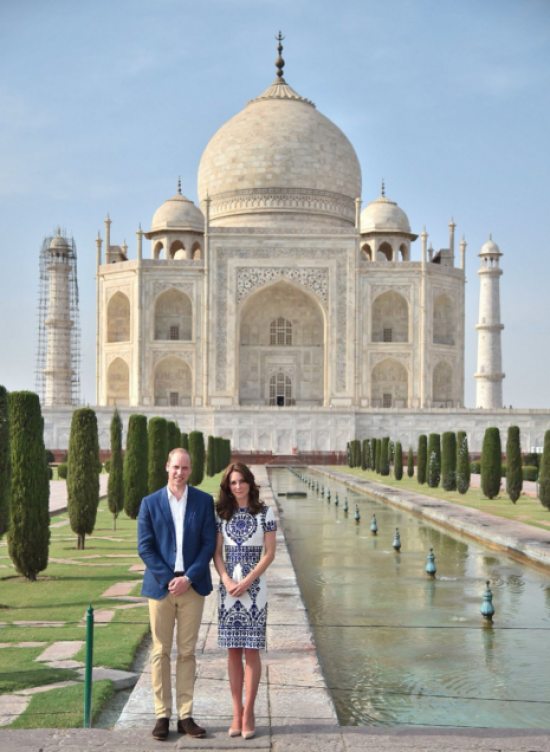 The Duke and Duchess ended their India and Bhutan trip with a visit to the Taj Mahal