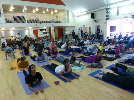 Yoga celebrations continued in other UK cities including Nottingham