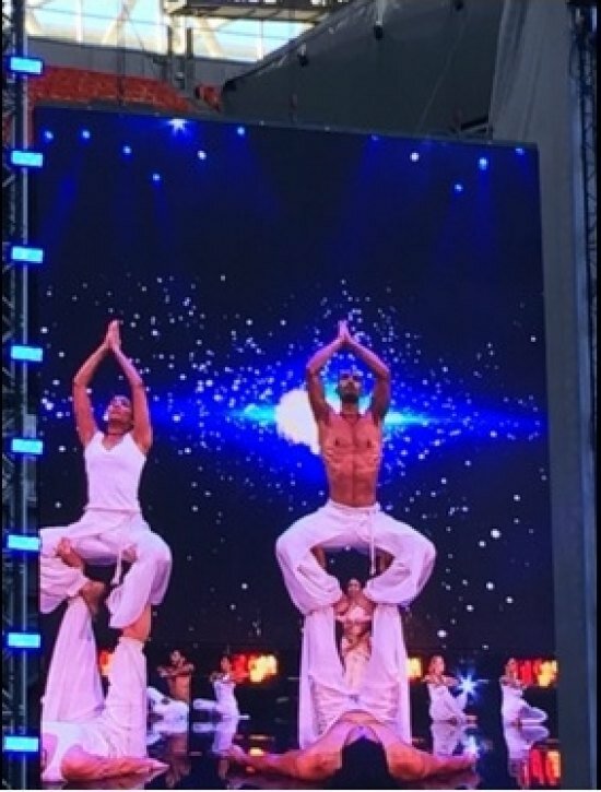 Yoga performance on stage as PM Modi is a big believer of Yoga