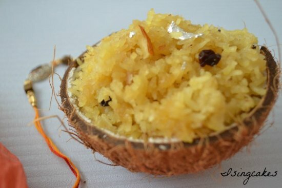 Narali Bhaat or Sweet Coconut rice